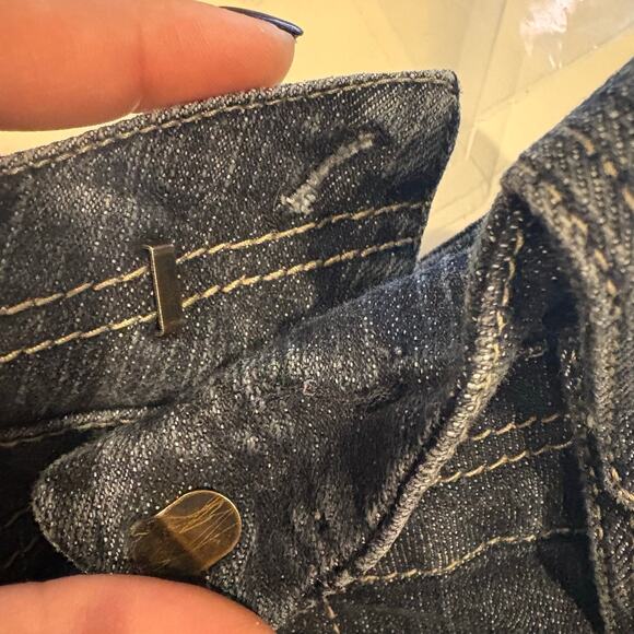 Yuva Dark Wash Mid Length Denim Skirt Vintage Y2K Streetwear Women's Size Medium - Picture 7 of 9